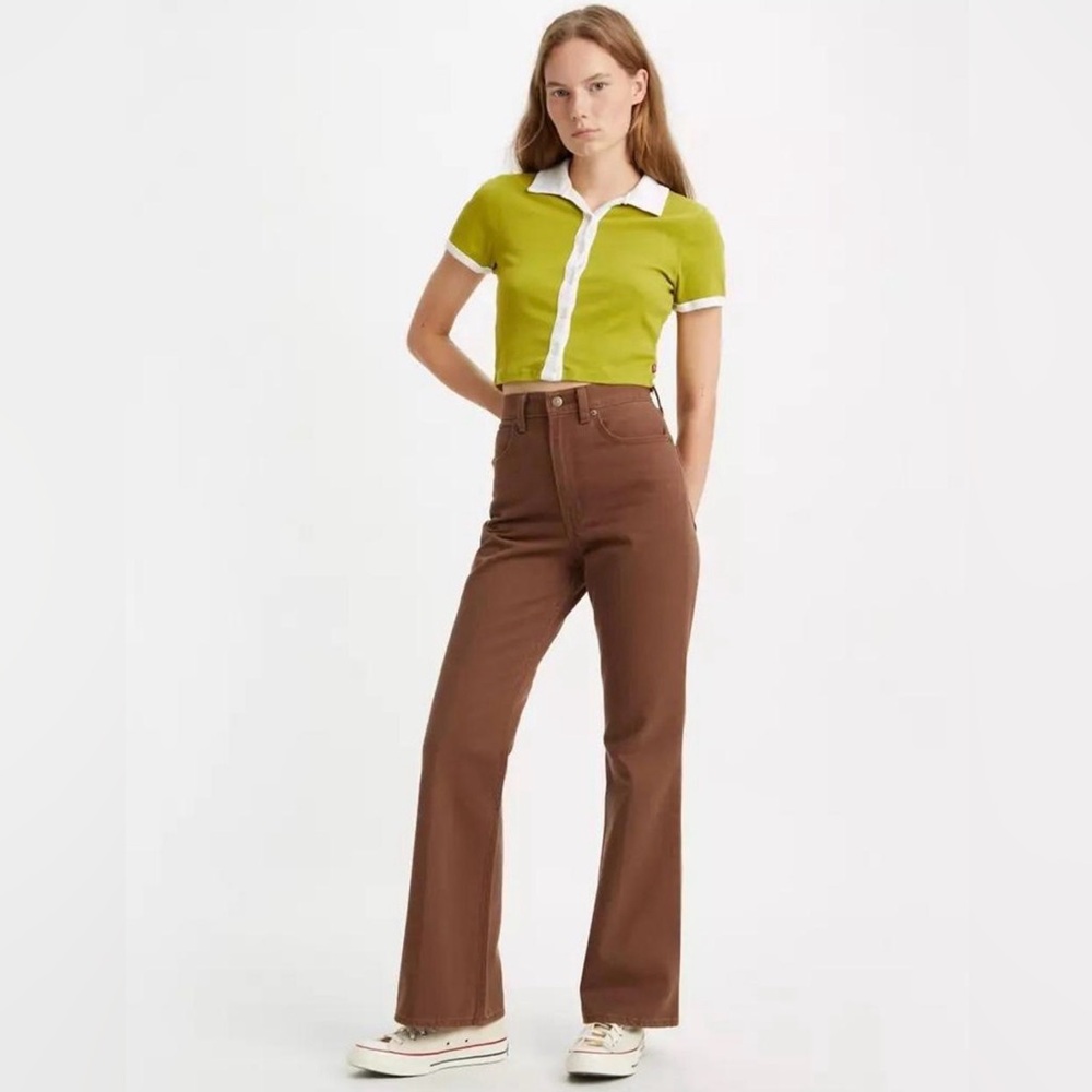 Levi’s Premium 70s High Flare Brown Jeans Size 28